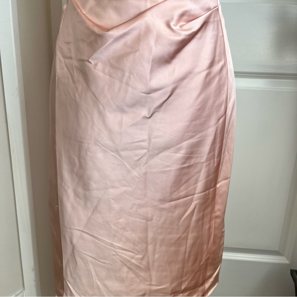 Lauren Ralph Lauren Evening Satin Cap Sleeve Sheath Dress Pink Sz 4 - Picture 6 of 16